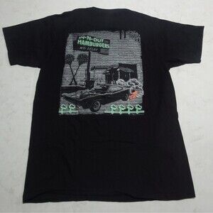 IN-N-OUT Burger T-Shirt Medium Black Graphic Tee 2023 QUALITY-N-SPEED CALIFORNIA